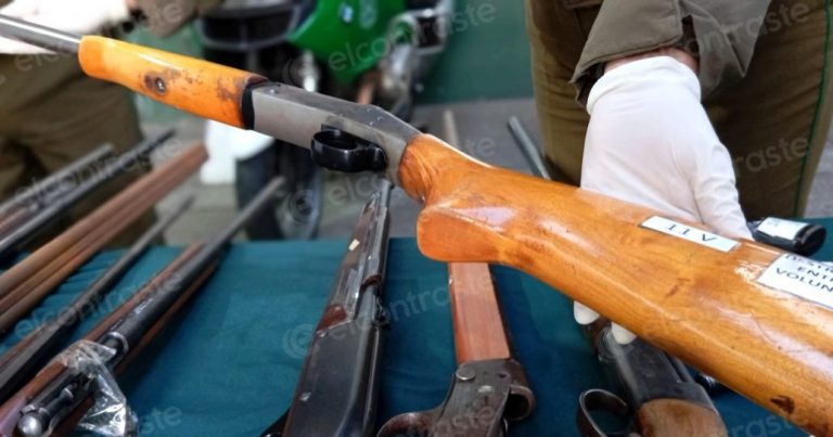 48 armas y cientos de municiones  han sido entregados de forma voluntaria en la provincia de Biobío