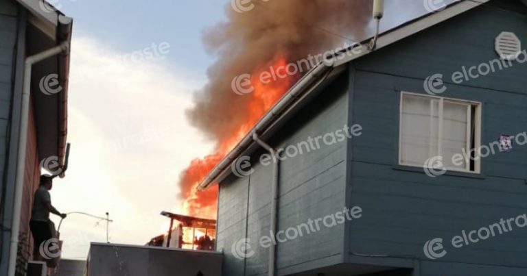 Incendio afecta a una vivienda en el Portal Manso de Velasco de Los Ángeles