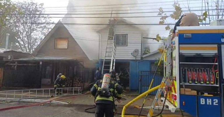Incendio afectó a una vivienda en la comuna de Nacimiento