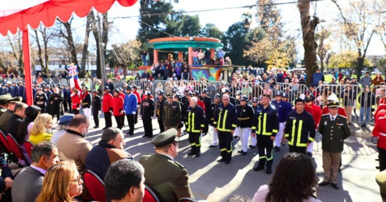 Voluntarios de toda la Región del Biobío conmemoraron en Mulchén los 173 años del Cuerpo de Bomberos de Chile