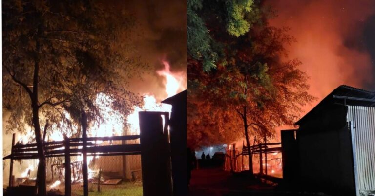 Incendio destruyó una vivienda en Renaico dejando dos adultos mayores damnificados