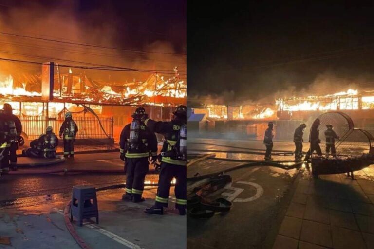 Emblemático restaurante “La Barca” y otros locales fueron destruidos por un incendio en Caleta Lenga