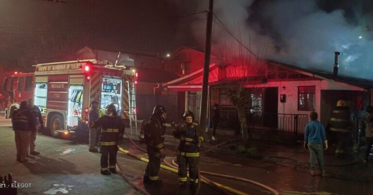 Doble tragedia en Laja: Familia pierde su casa en incendio a pocos minutos de fatal accidente de tránsito