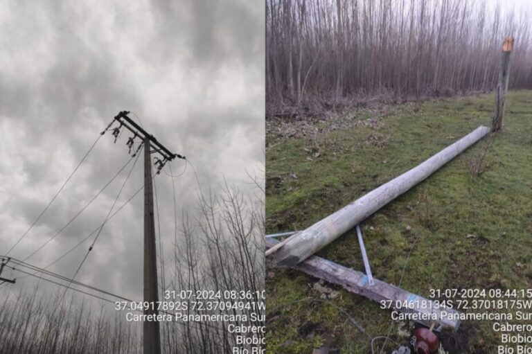 Robo de cables de cobre deja sectores sin servicio eléctrico en Cabrero