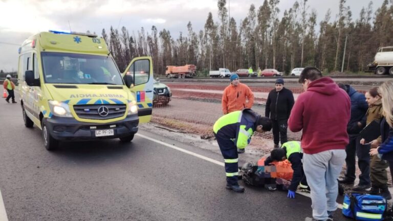 Peatón resultó grave tras ser atropellado en la ruta que une Los Ángeles con Coihue