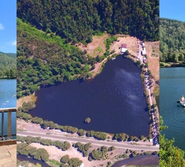 Laguna con forma de corazón en el Biobío