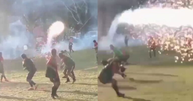 Conmoción provoca explosión de fuegos artificiales en partido amateur de Cunco