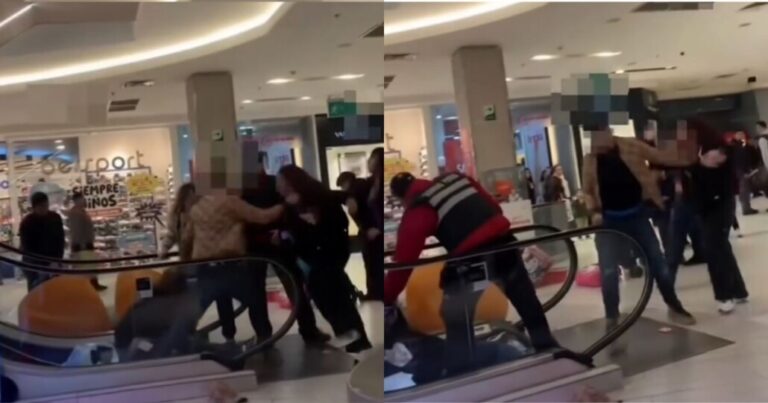 Impacto por violenta pelea captada en Mallplaza Los Ángeles: Mujeres, un hombre y hasta un coche de bebé