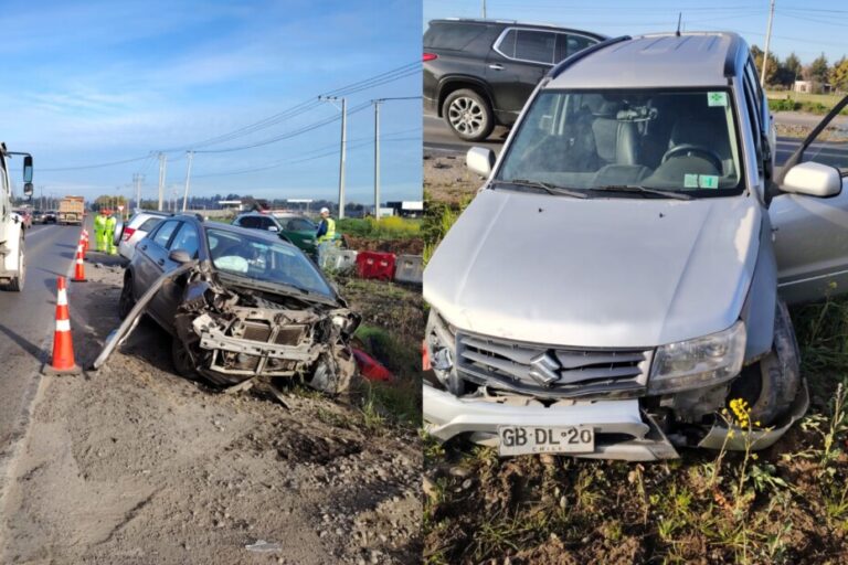 Colisión de vehículos se registró en la ruta que une Los Ángeles con Nacimiento