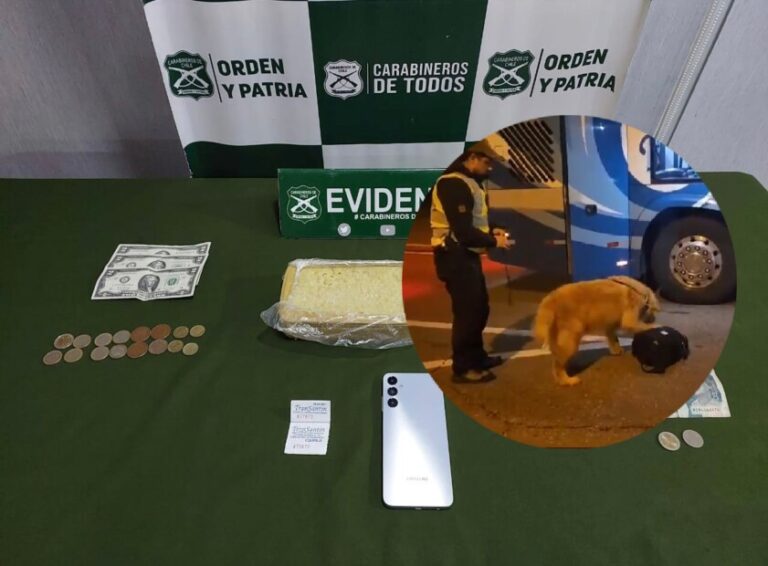 Extranjero fue detenido con un kilo de droga: Se movilizaba en Cabrero a bordo de un bus