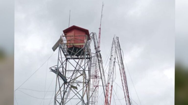 Delincuentes derriban torre de vigilancia contra incendios forestales en el Biobío: Comunicaciones de Bomberos fueron afectadas