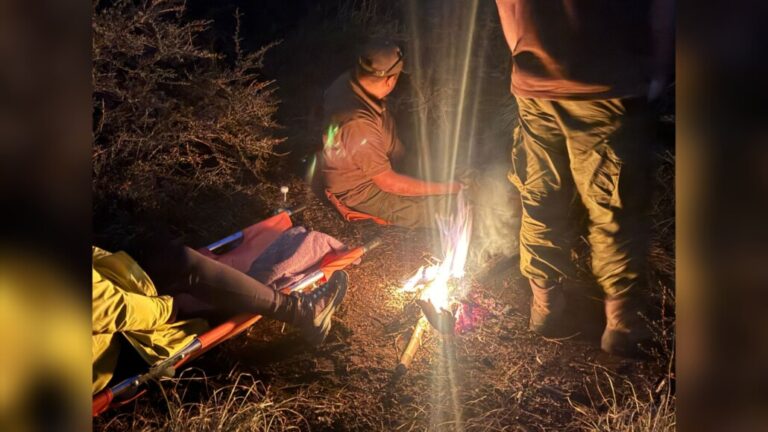 Mujer fue rescatada tras sufrir una lesión en Alto Biobío: Operativo duró varias horas